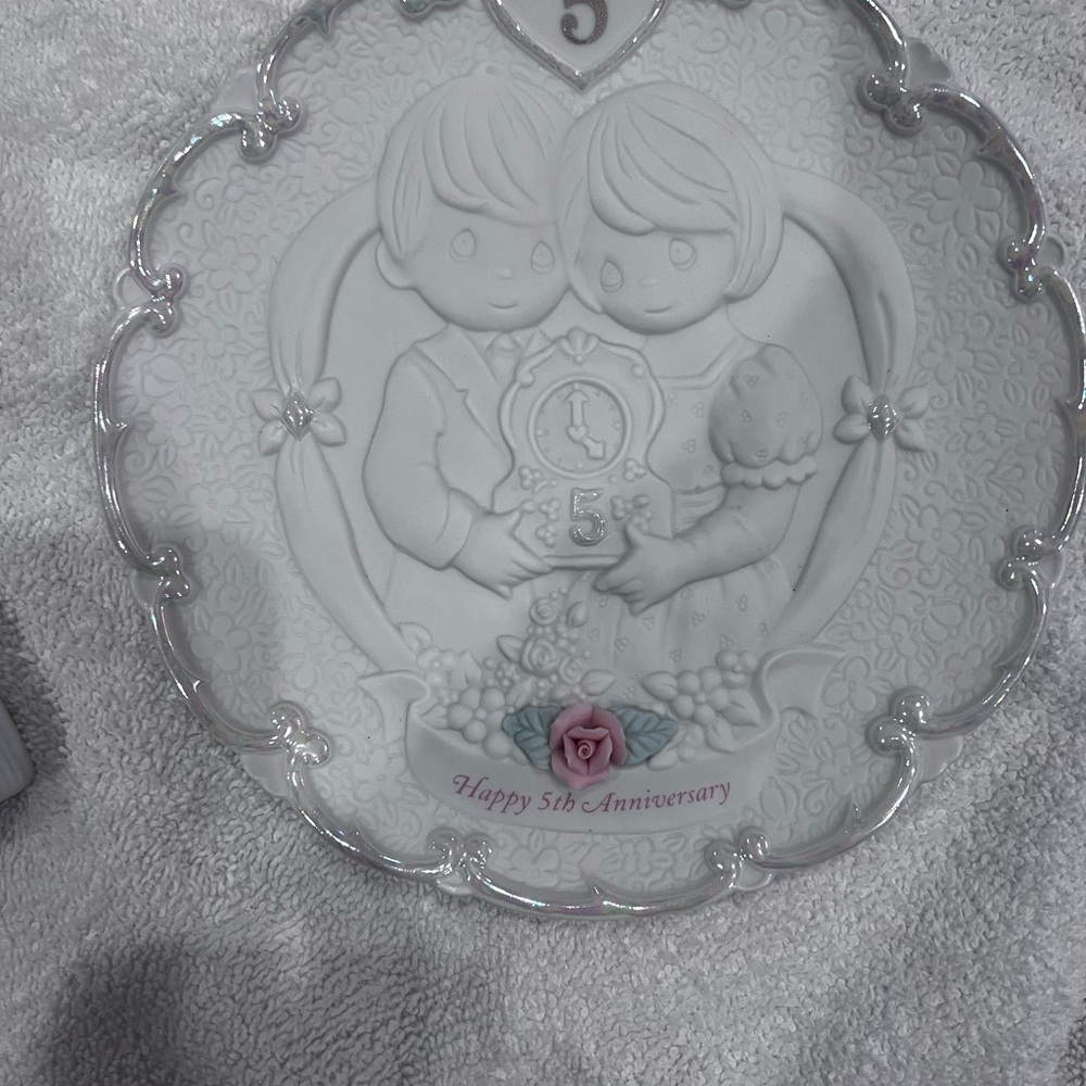 5th Anniversary Plate Precious Moments